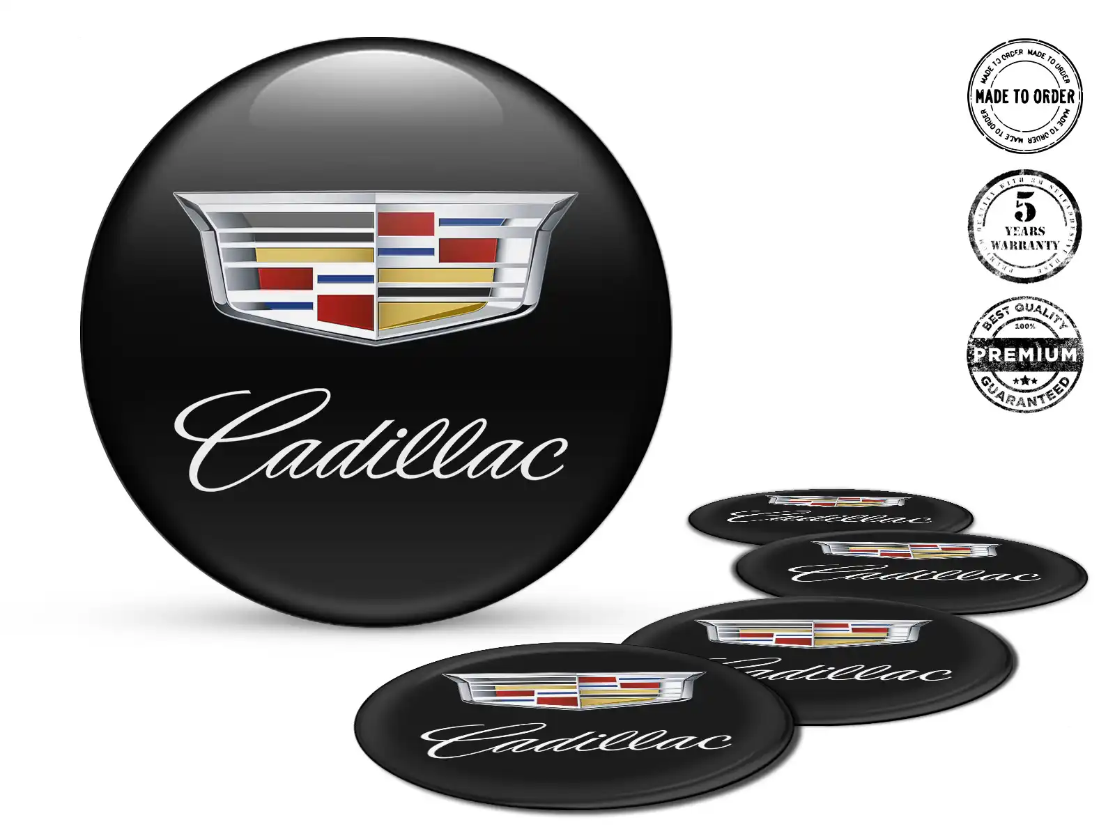 Cadillac Felgenaufkleber Edition Epoxy-Dome-Upgrade